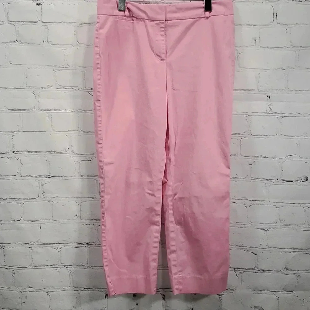 Talbots Womens Curvy Fit Pink Flat Front Size 6